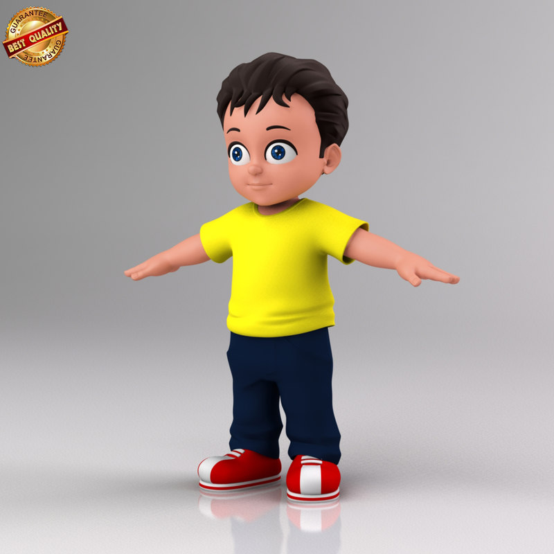 3dsmax cartoon kid