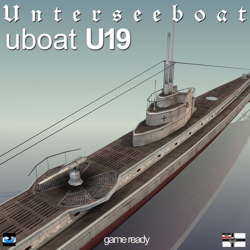 3d U 19 Submarine U 19 Model
