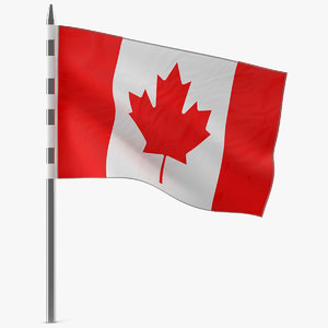 canadian flag modeled 3ds