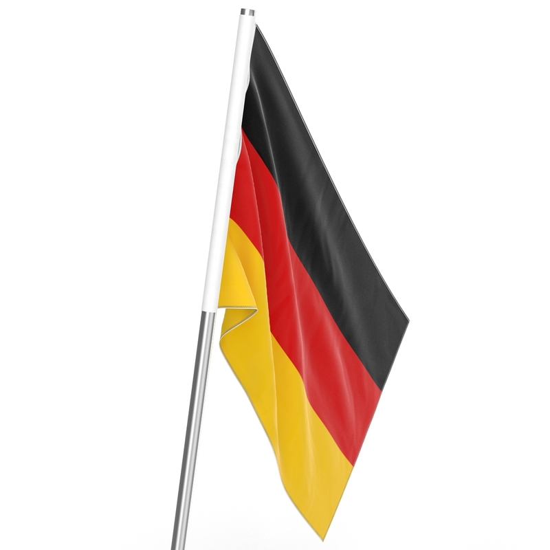 germany flag modeled 3d model