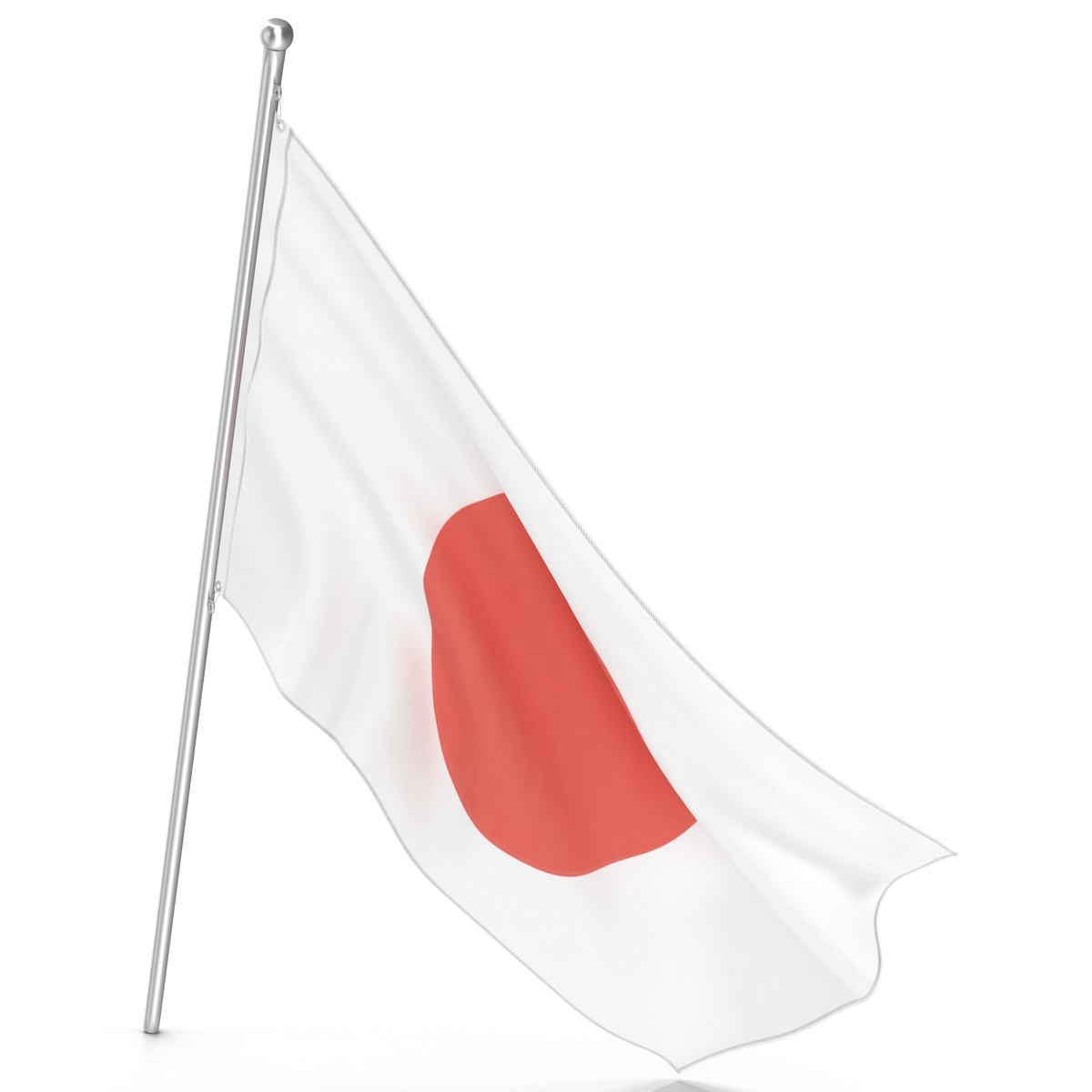 japan flag modeled 3d 3ds