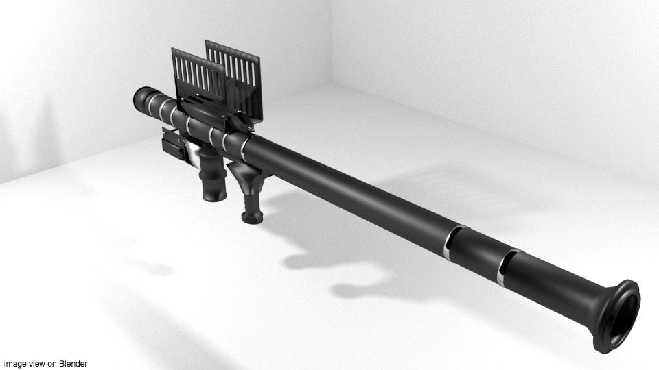 rocket launcher shoulder-fired 3d model