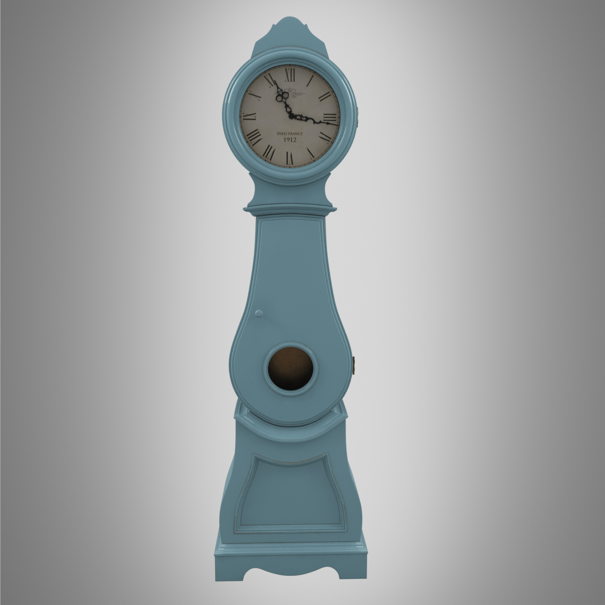 3d max painted grandfather clock