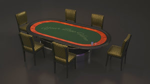 poker table 3d max