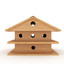 birds wooden house shelter 3d max