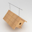 3d max birds wooden house shelter