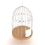 3d birds metal cage model
