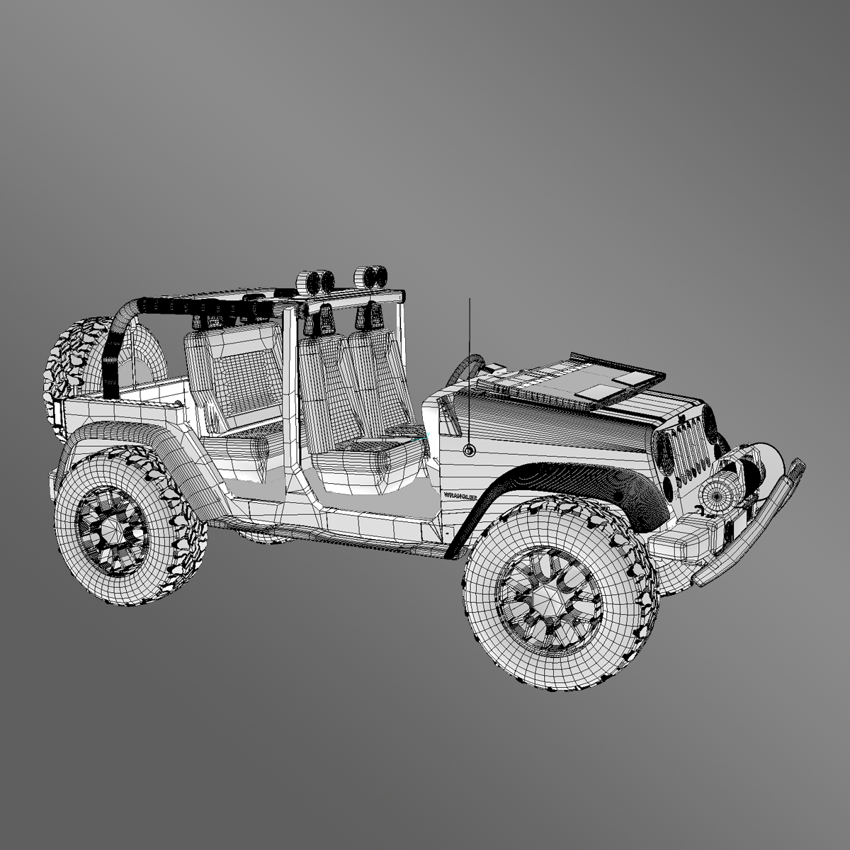 吉普牧马人越野3d模型