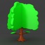 3d model cartoon tree