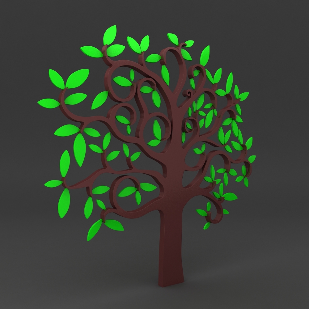 卡通树483d模型