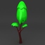 cartoon tree 3d model