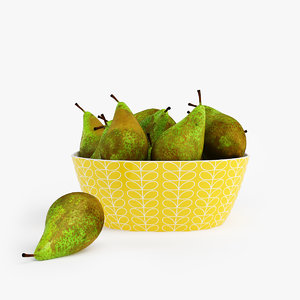 orla kiely bowl pears 3ds