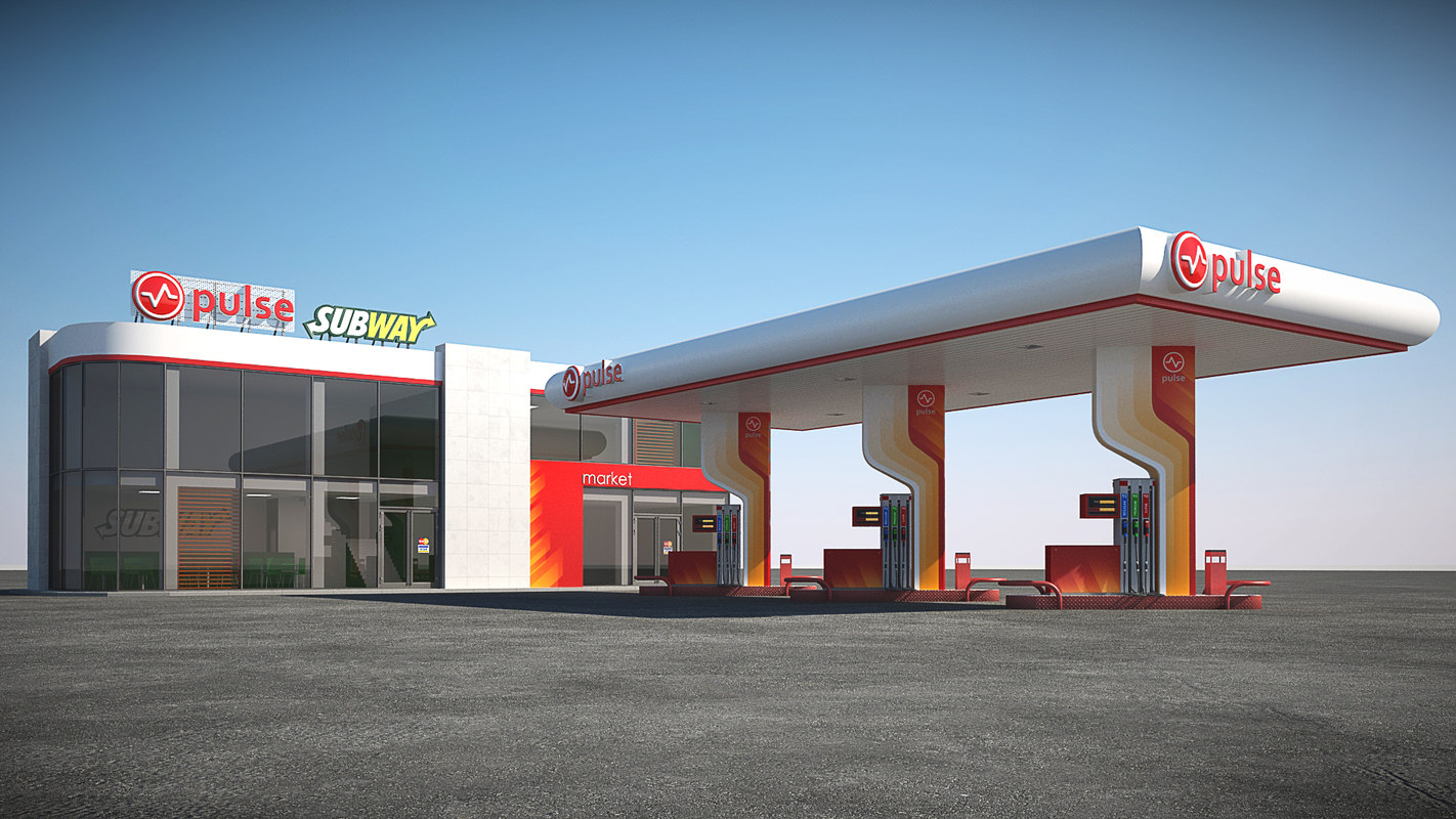 gas station 3d model