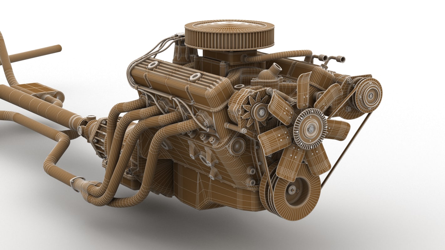 3d model car engine