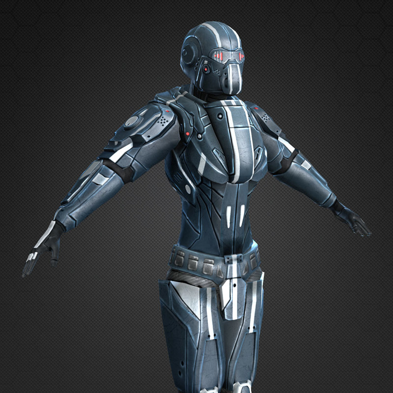 3d - armor female model