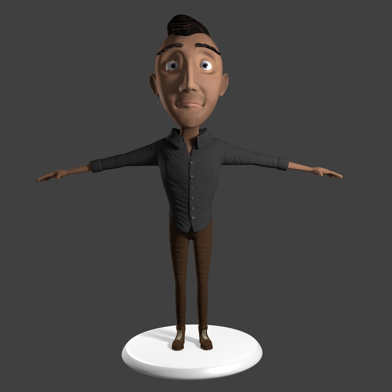 blender cartoon man toon