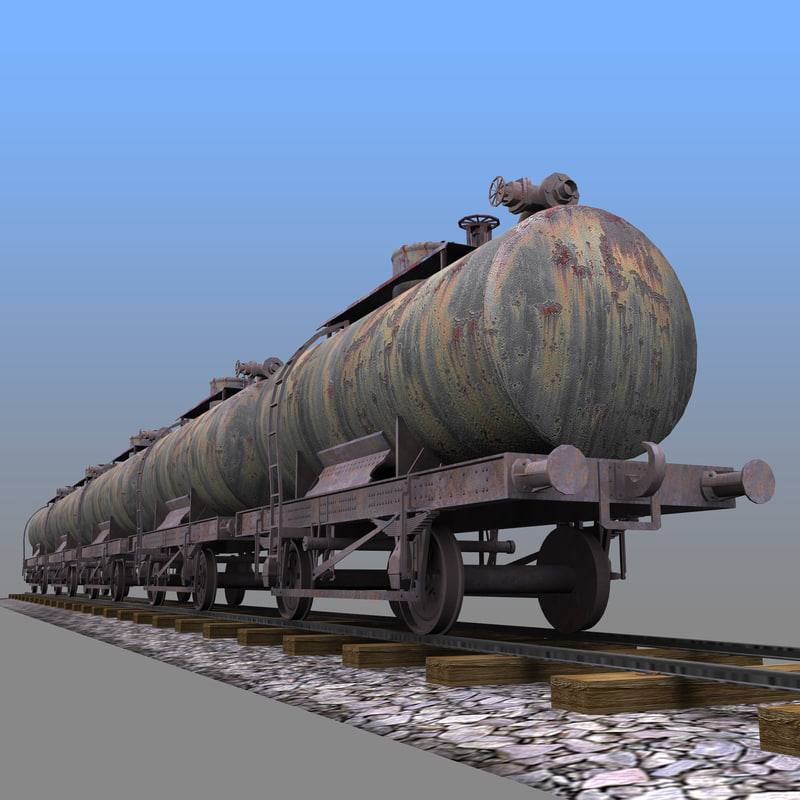 railway tank wagon 3d model