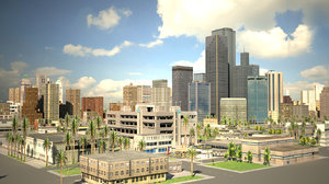 city building los angeles 3d model