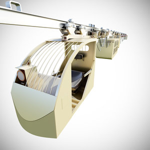 3d model of suspended railway cargo transport