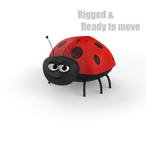 cartoon ladybug rigged max