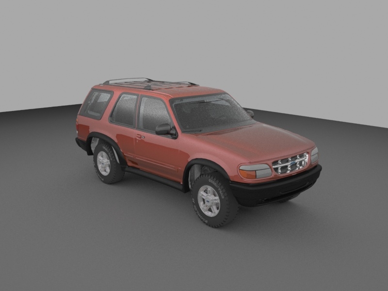 2001 Ford Explorer With Interior Undercarraibe Structural Framing And Engine