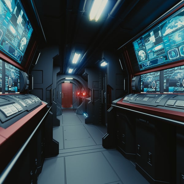 3dsmax interior spaceship space station