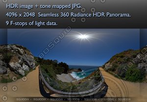 PATH ON A CLIFF OVER JULIA PFEIFFER BEACH IN BIG SUR CALIFORNIA, 360 PANORAMA #131