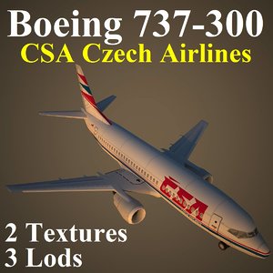 boeing csa airlines 3d model