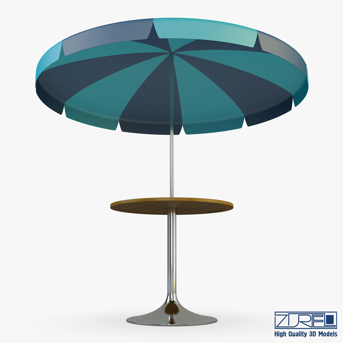 patio table umbrella v 3d obj