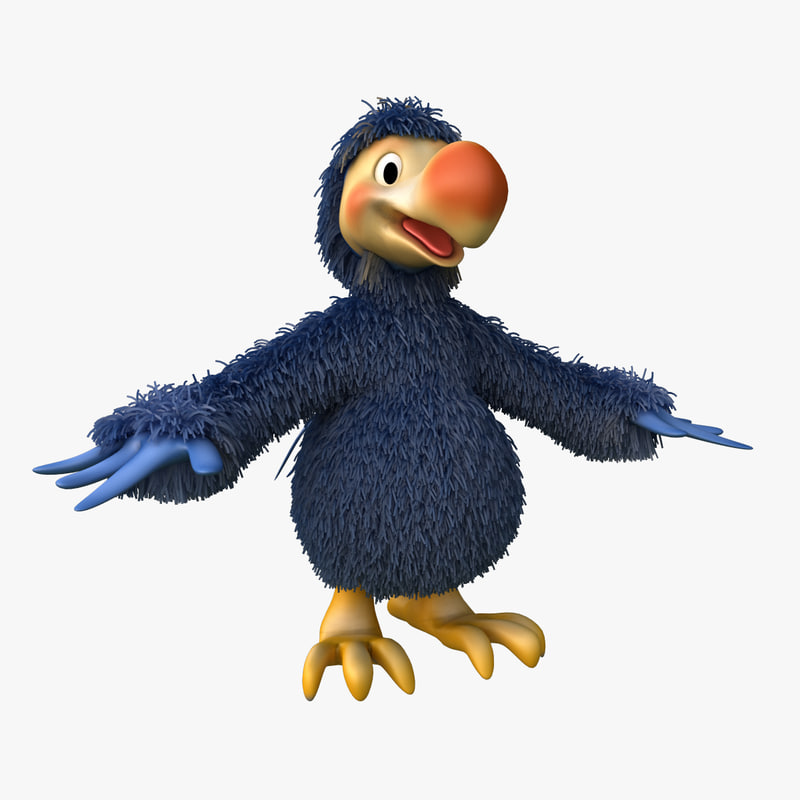 dodo bird cartoon 3d model