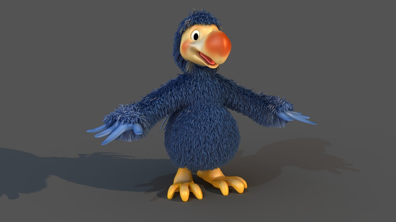 dodo bird cartoon 3d model