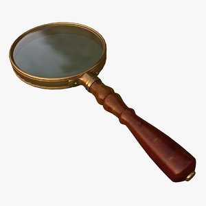 3d antique magnifying glass