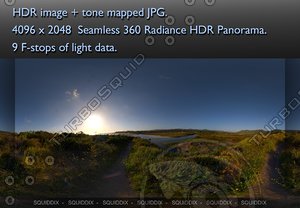 PATH THROUGH CARMEL WETLANDS AT SUNSET, 360 PANORAMA #187
