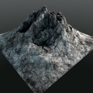 3d mountain range peak model
