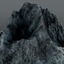 3d mountain range peak model