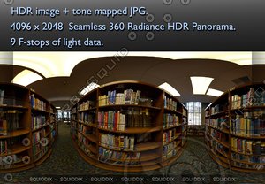 LIBRARY BETWEEN BOOK CASES, 360 PANORAMA #229