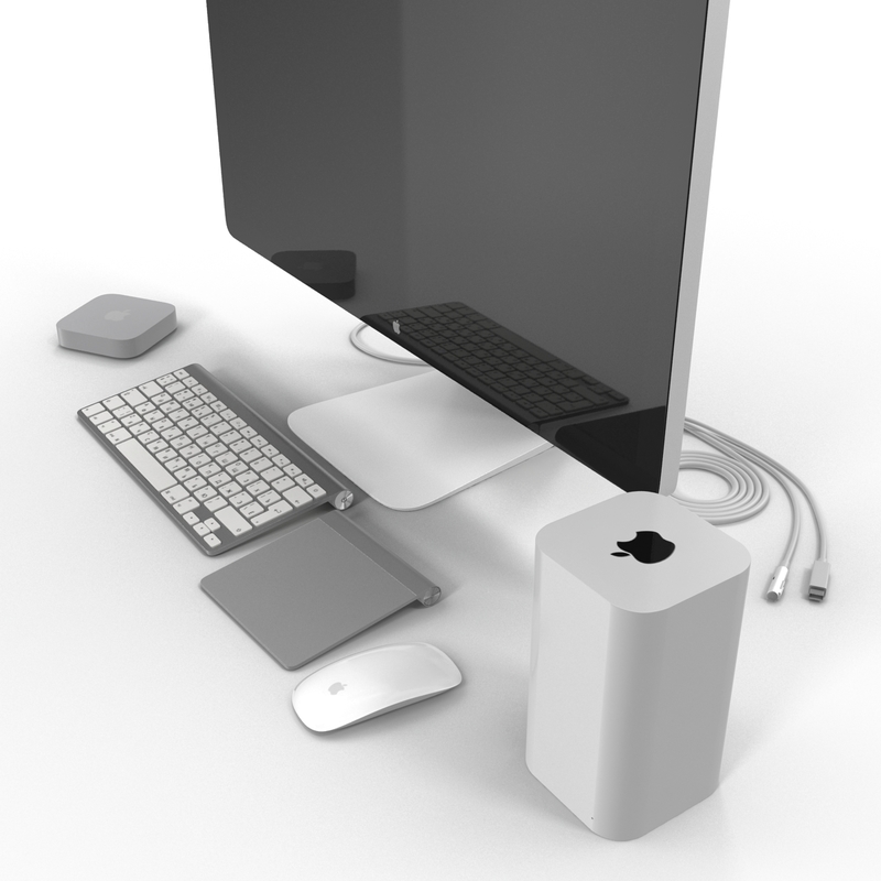 apple computer accessories 2 3d model