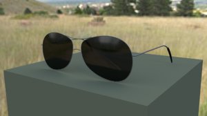 aviator sunglasses 3d blend