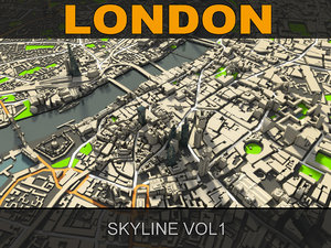 3d london skyline model