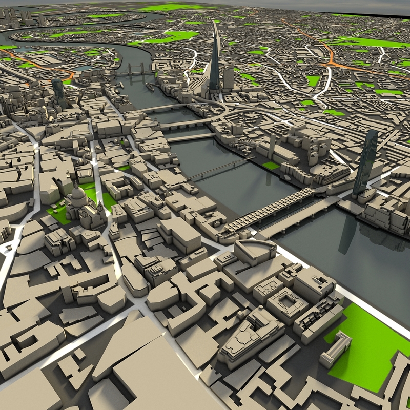 3d london skyline model