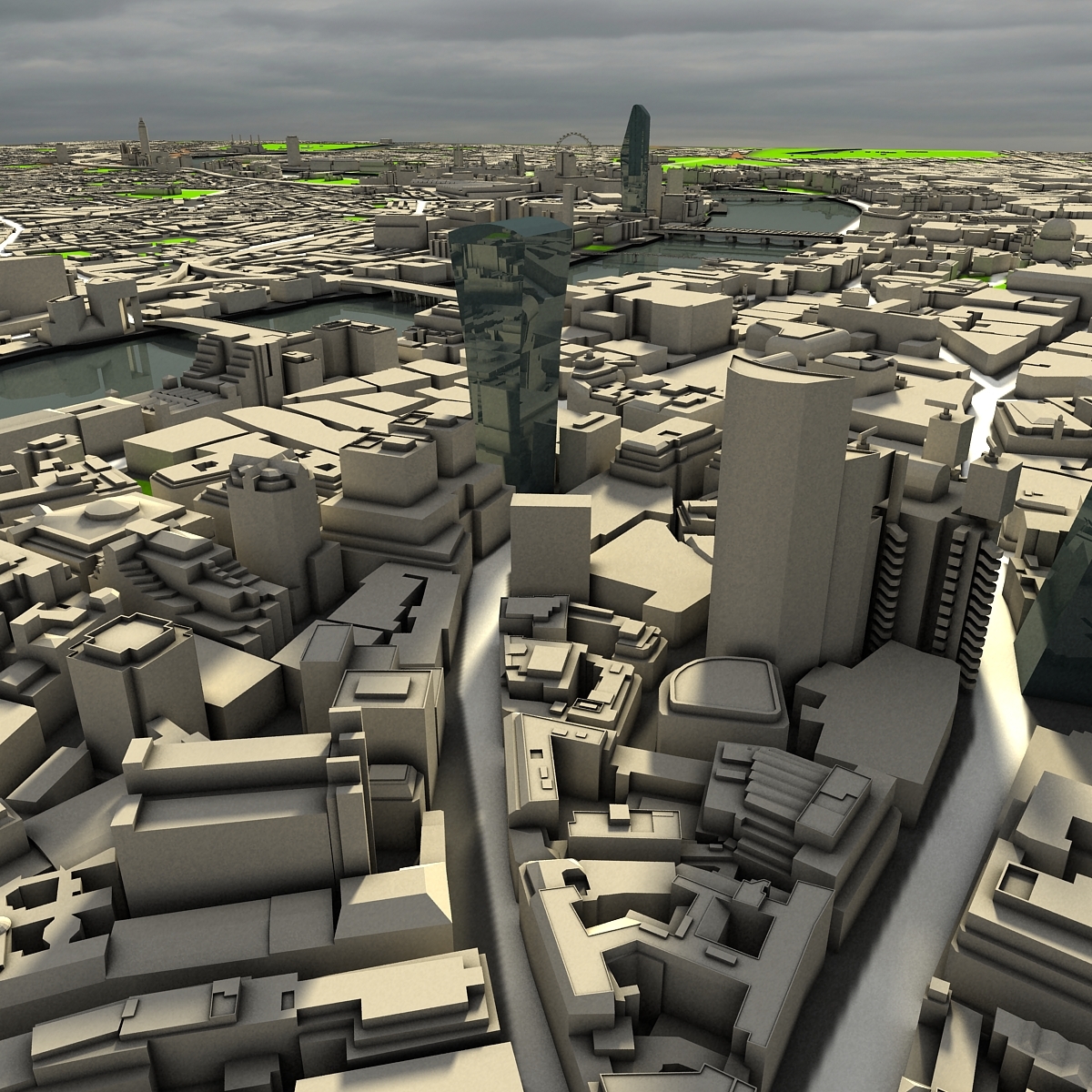 3d london skyline model