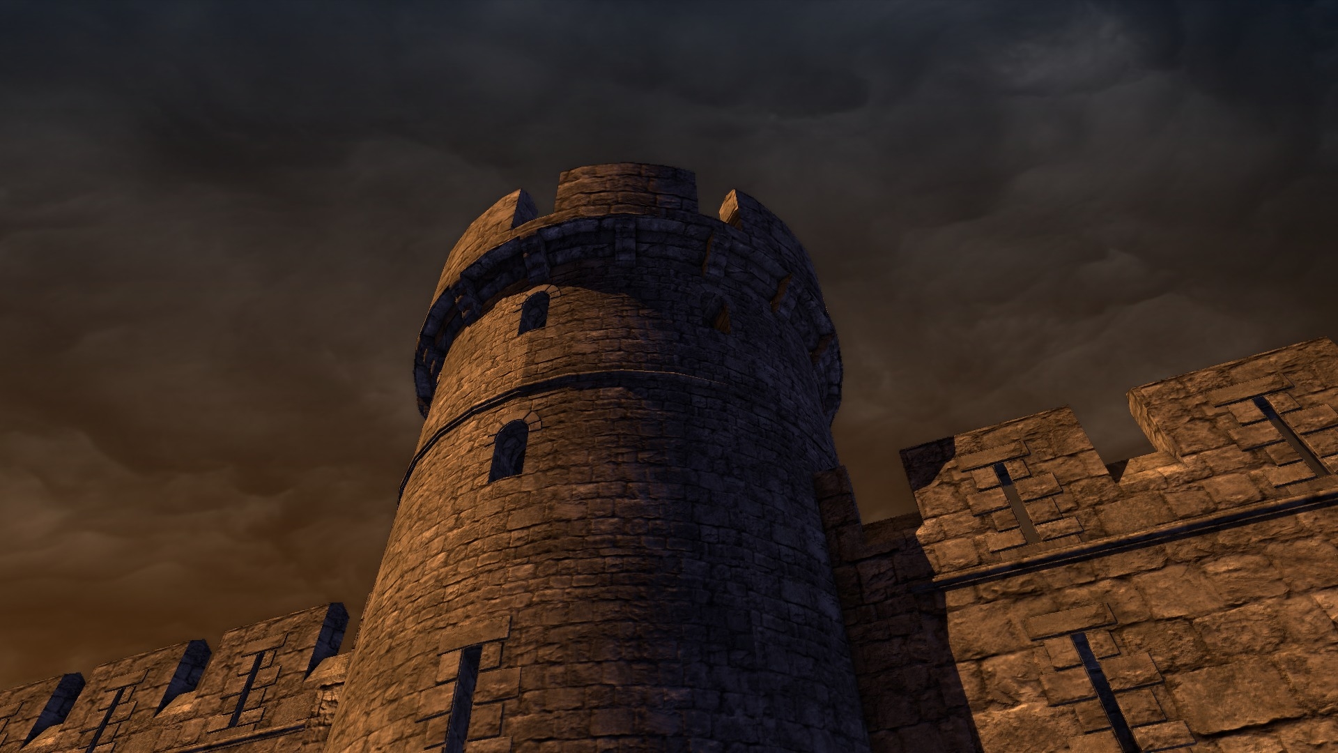 模块化圆形城堡塔创作集3d模型