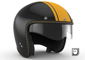 3d model black r helmet h08