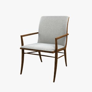 chair dining arm 3d model