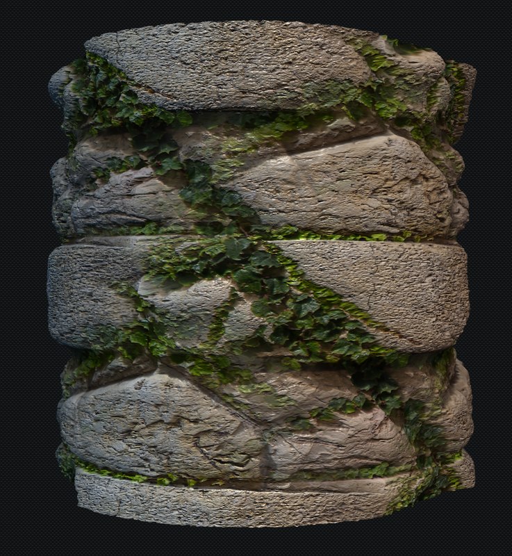 Materials stone pillar texture