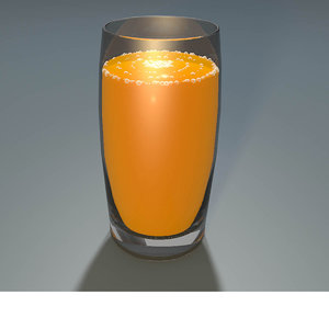 c4d glass orange juice