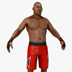 real-time ufc boxer 3d model
