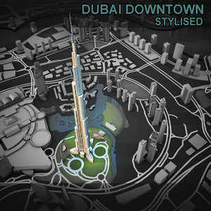 3d model dubai city