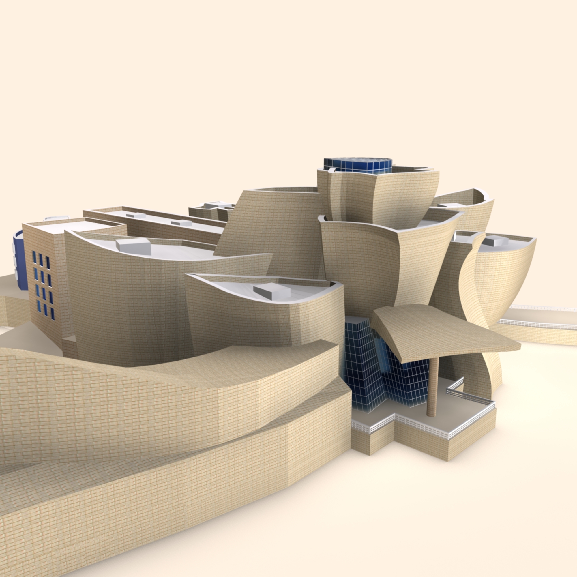 guggenheim museum bilbao 3d max