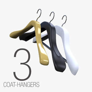 3dsmax 3 coat-hangers